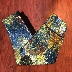 Colorful workout capri leggings